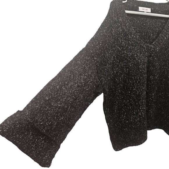 John + Jenn Womens Black & White Knit Sweater w/ Oversized Cuffed Sleeve… - Picture 4 of 8